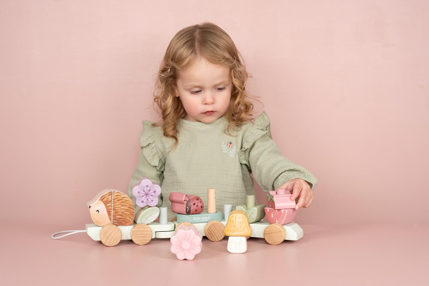 Little Dutch 7335 FSC Holz Eisenbahn Zug mit Steck-Formen - Fairy Garden