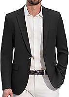 COOFANDY Men's Slim Fit Casual Blazer Jacket - Lightweight One-Button Sport Coat for Business, Weddings & Daily Wear