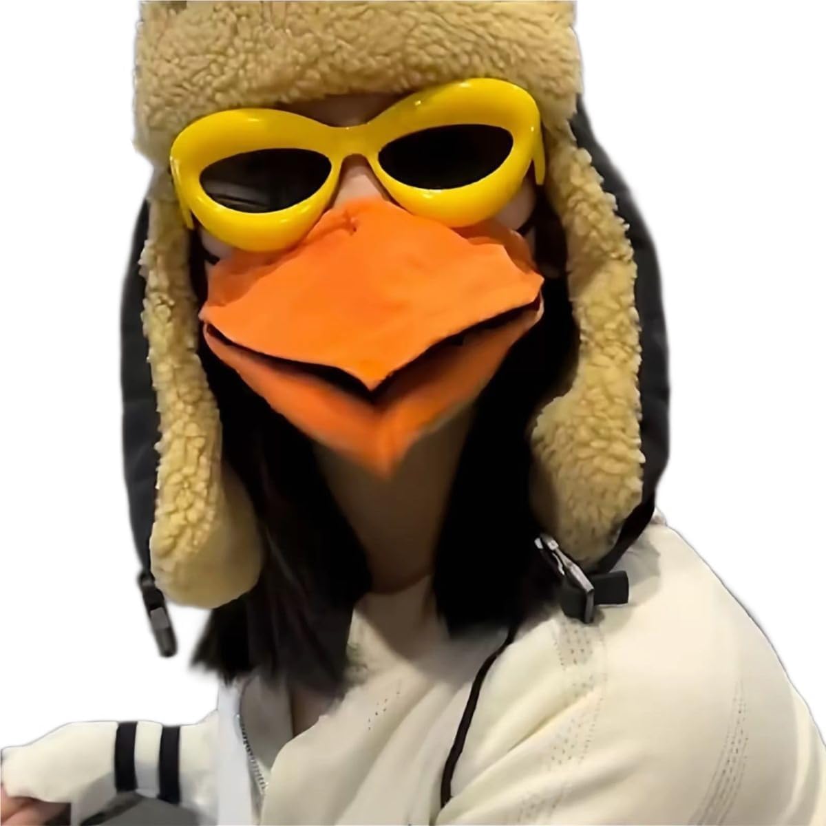 Novelty Movable Bird Beak Mask with Funny Yellow Sunglasses image 2