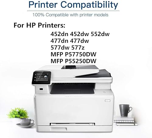 Miniatura 4 de Paquete de 10 cartuchos de tinta 972A remanufacturados de alto rendimiento para impresoras HP PageWide Pro 452dn 452dw 552dw 477dn 477dw 577dw 577dw
