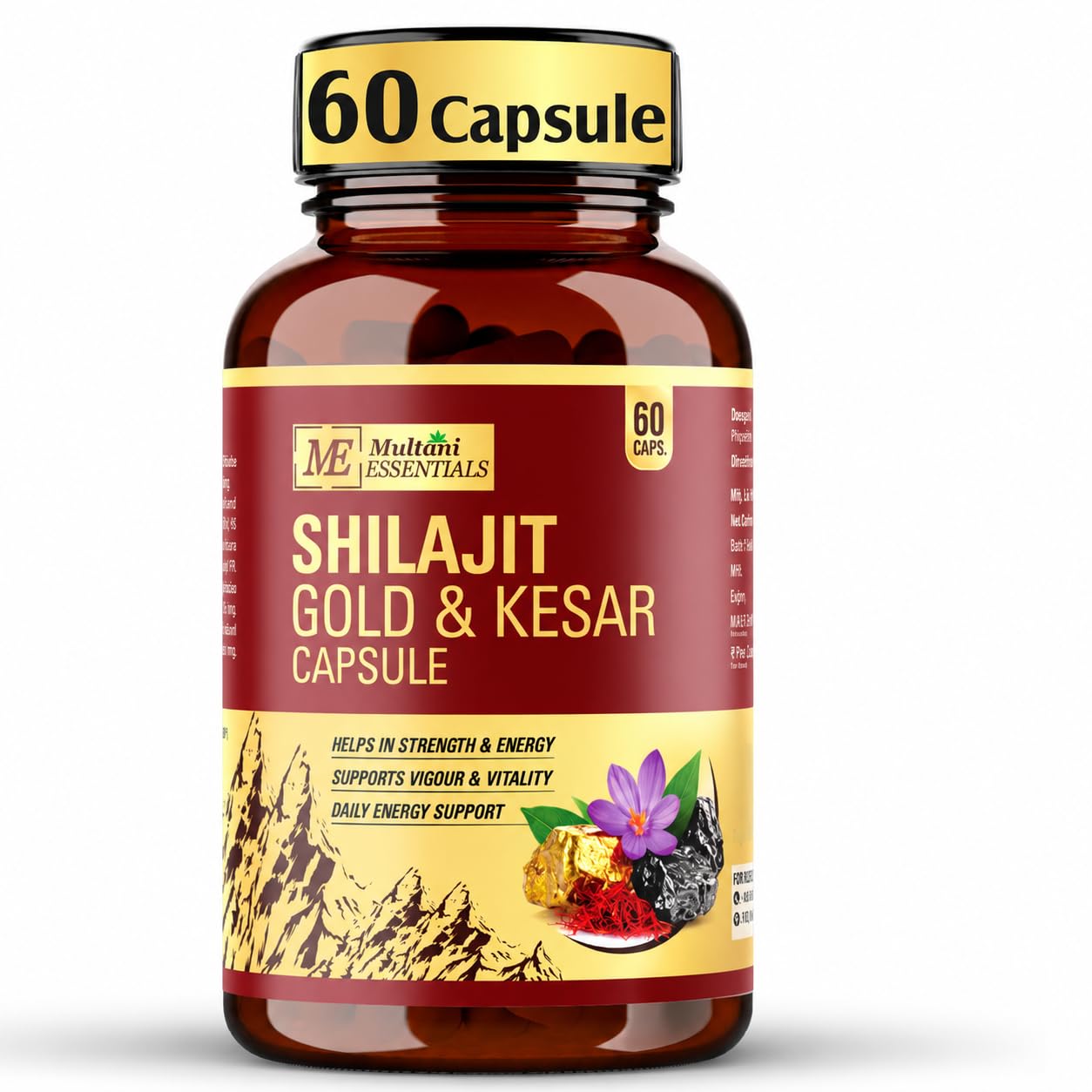 Multani Essentials Himalayan Shilajit Resin 10g with Ashwagandha, Gokhru, Haldi, Safed Musli | Stamina, Energy, and Power | Supports Rejuvenation | More Than 70% Fulvic Acid | 10 gm — Amazon image 9