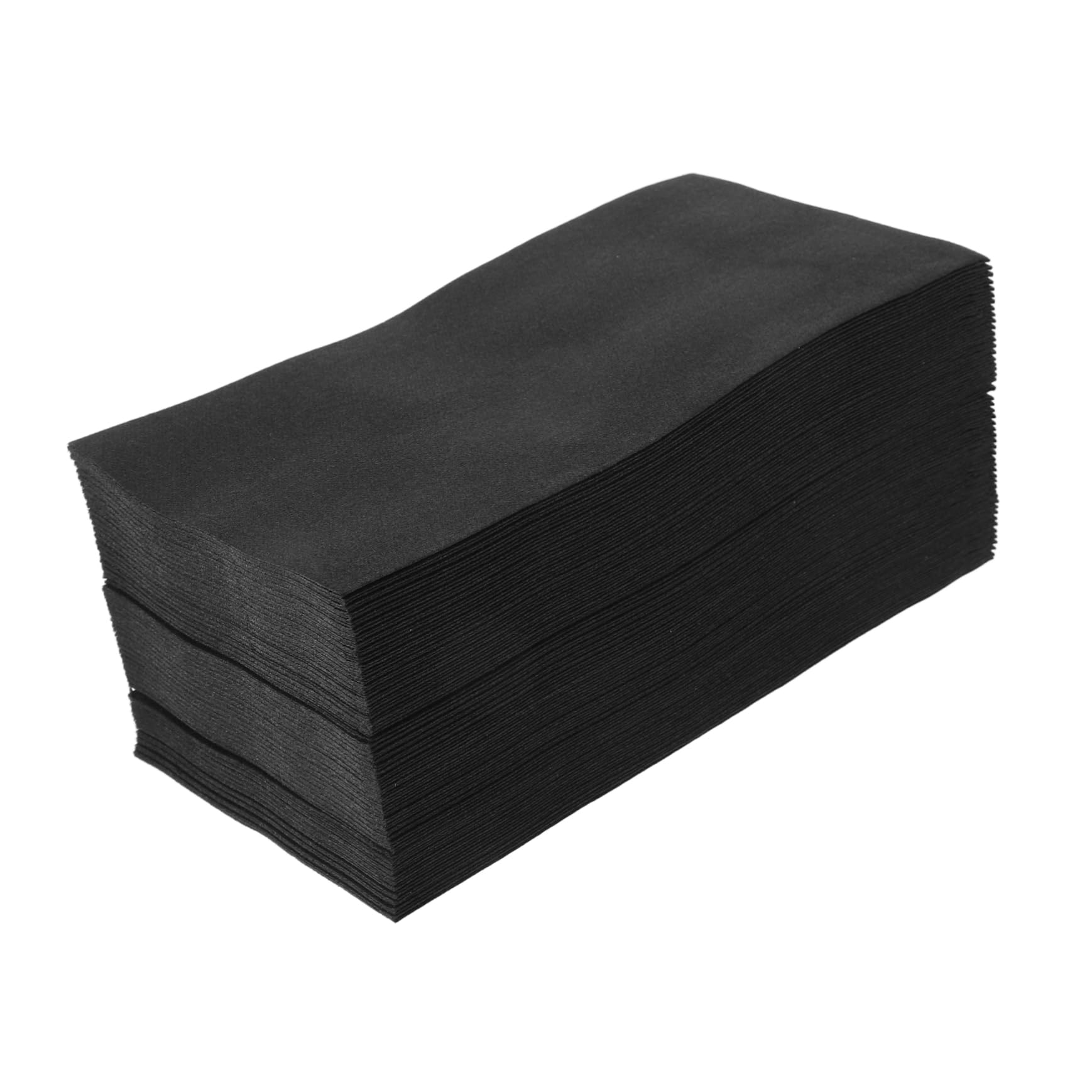 Didiseaon Servilletas Desechables Suaves y Plegables de Pulpa de Madera 50 Negras Decoración de Mesa para Hoteles y Fiestas
