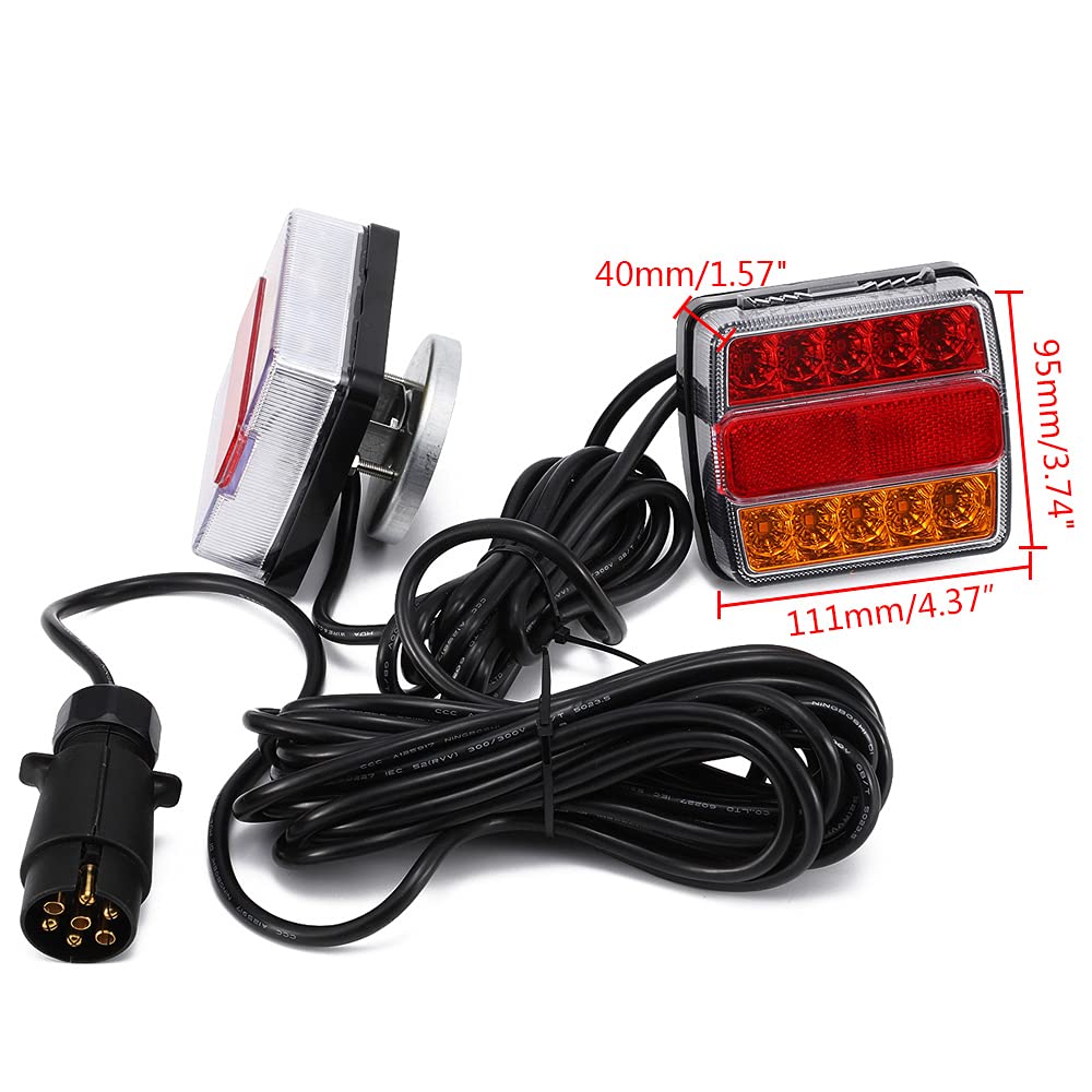 Juego de faros traseros LED, 12 V, iluminación para remolque, 7 pines, 7,5 m, cable de luz trasera para coche