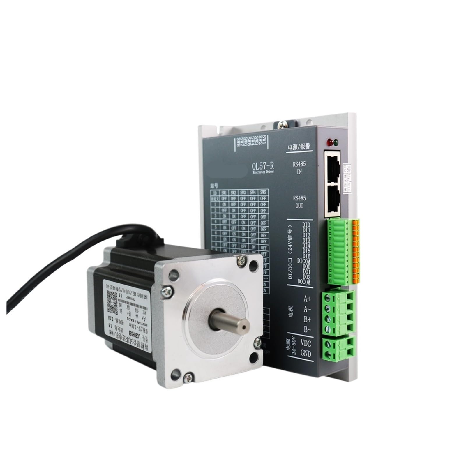 RUAJOGYNVM 1.6/2.1/2.5/3.1/3.5/3.8N.m Stepper electronic starter Controller Kit DC24V～50V 3A 2 Phase Nema24 Open Loop Stepper electronic starter Drivers Kit(Nema24 3.8Nm Kit) RUAJOGYNVM