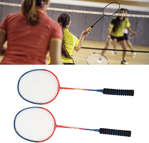 Miniatura 5 de Badminton Rackets Set for Outdoor Backyard Games Recreational Game Beginners Badminton Racquets Set Lightweight Iron Alloy One Piece Double Rackets