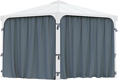 Palram - Juego de cortinas de cenador Canopia PalermoMilanoMartinica - 4 piezas