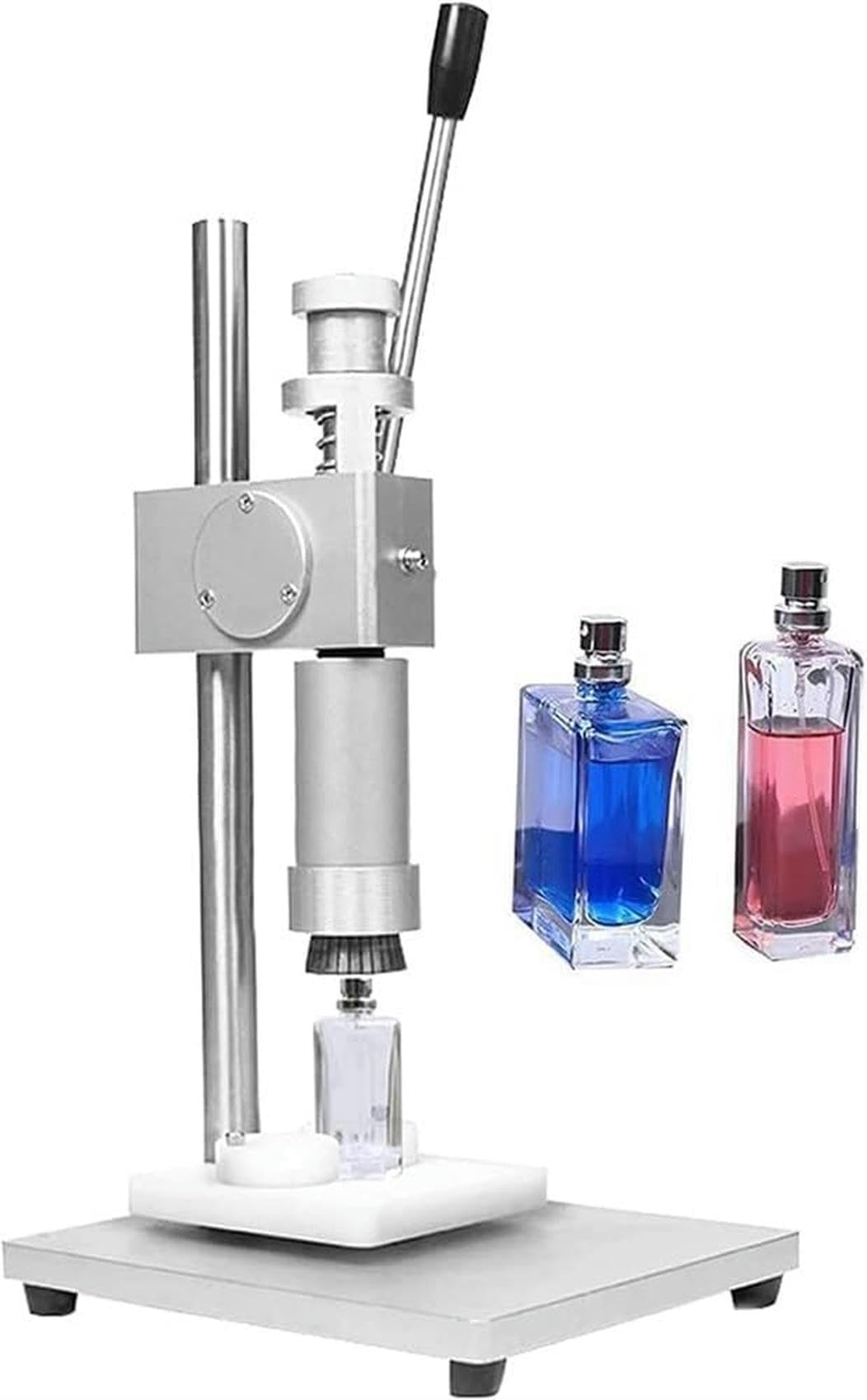 Éviter les fuites de flacon avec la machine de bouchage de parfum manuel à hauteur réglable