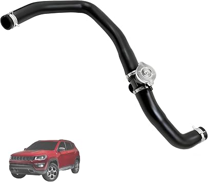 5058172AH Upper Radiator Coolant Hose w/Cap Fit for 2007-2017 Jeep Compass | For Jeep Patriot 2.0L 2.4L L4 for 2007-2012 Dodge Caliber 1.8L 2.0L 2.4L Replace 5058172AE 5058172AI 5058172AF 5058172AG