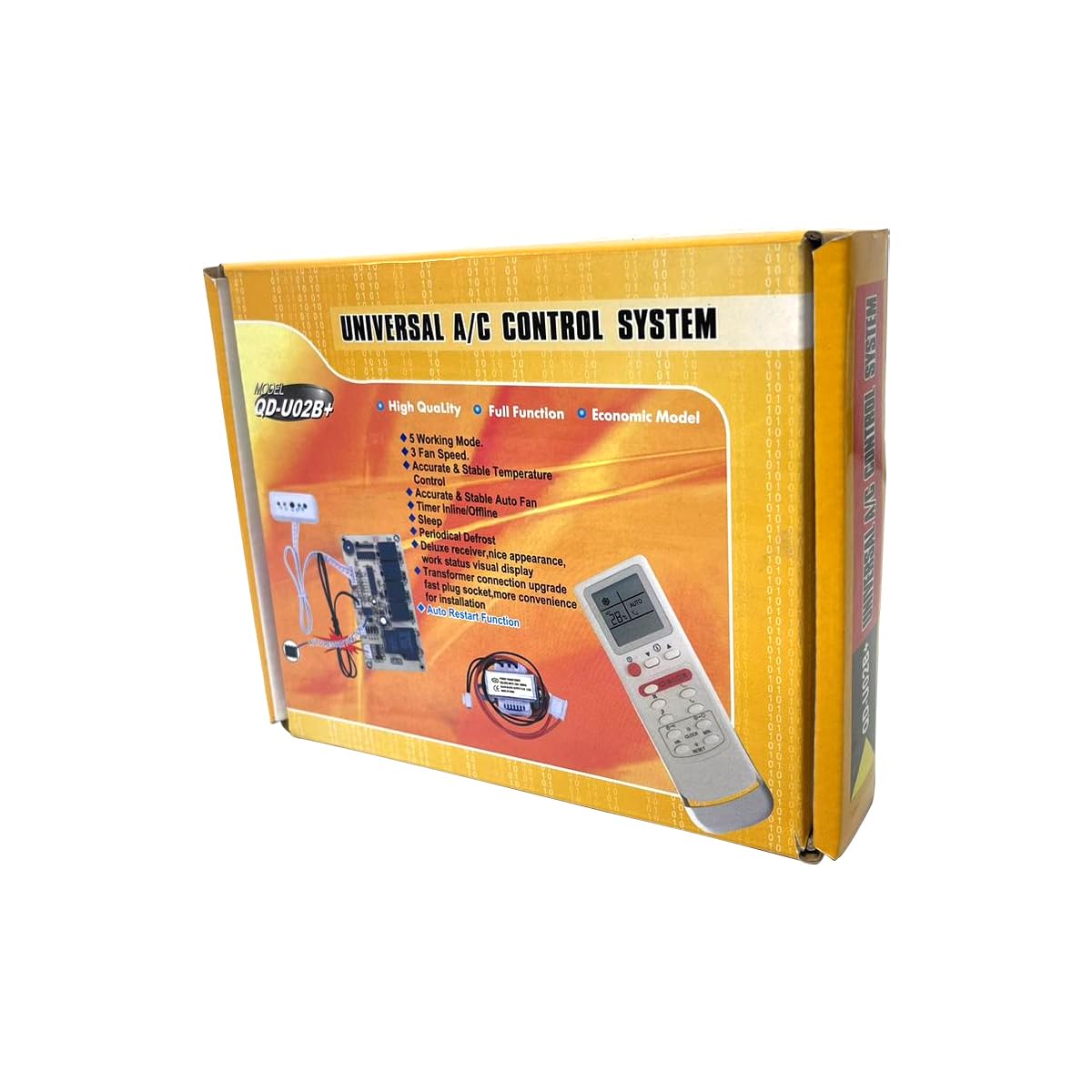 RACO Universal A/C Control System, Air Conditioner PCB Board with AC Remote Control System, Single Sensor (QD-U02B+)