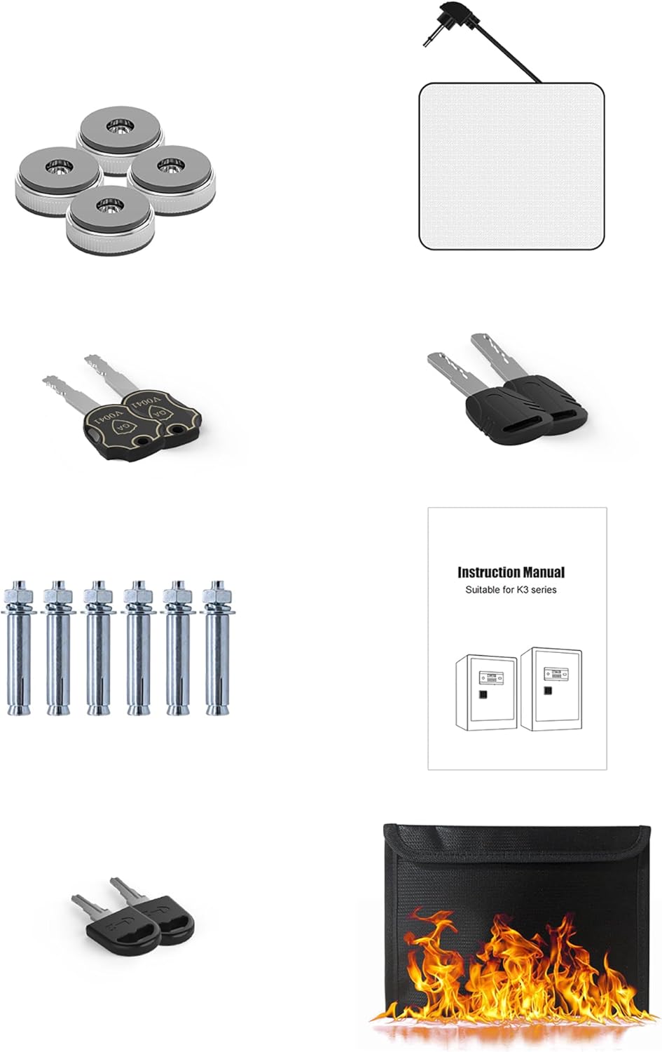 Large Electronic Digital Security Safe Box, 2 Cubic Ft Fireproof Waterproof Safe with Private Inner Cabinet, Hidden Code, Adjustable Shelf, Dual Alarm, Wall Mount for Home, Office, Hotel