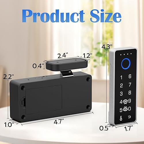 Miniatura 7 de Eseesmart Cerradura inteligente para gabinete, magnética digital electrónica RFID sin llave, Bluetooth, seguridad infantil, a prueba de bebés,