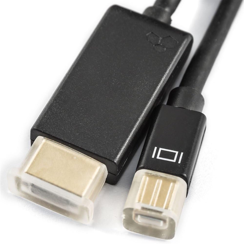 Iconnect Wolrd Gold Plated Mini DisplayPort (ThunderboltTM Port Compatible) to HDMI Cable in Black 1M