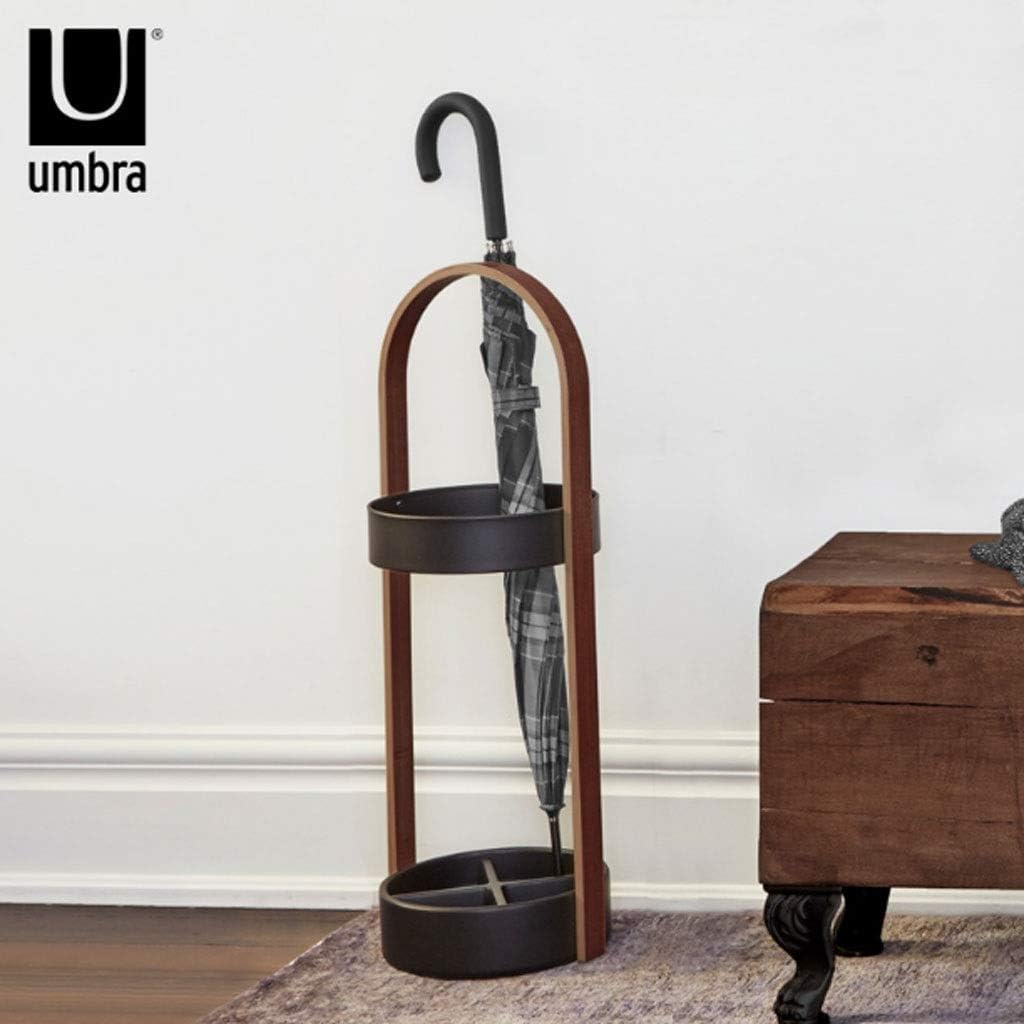 Wooden Umbrella Stand，Umbrella Stand Indoor Home Creative Commercial Floor-standing Umbrella Storage Rack for Hallway(D)