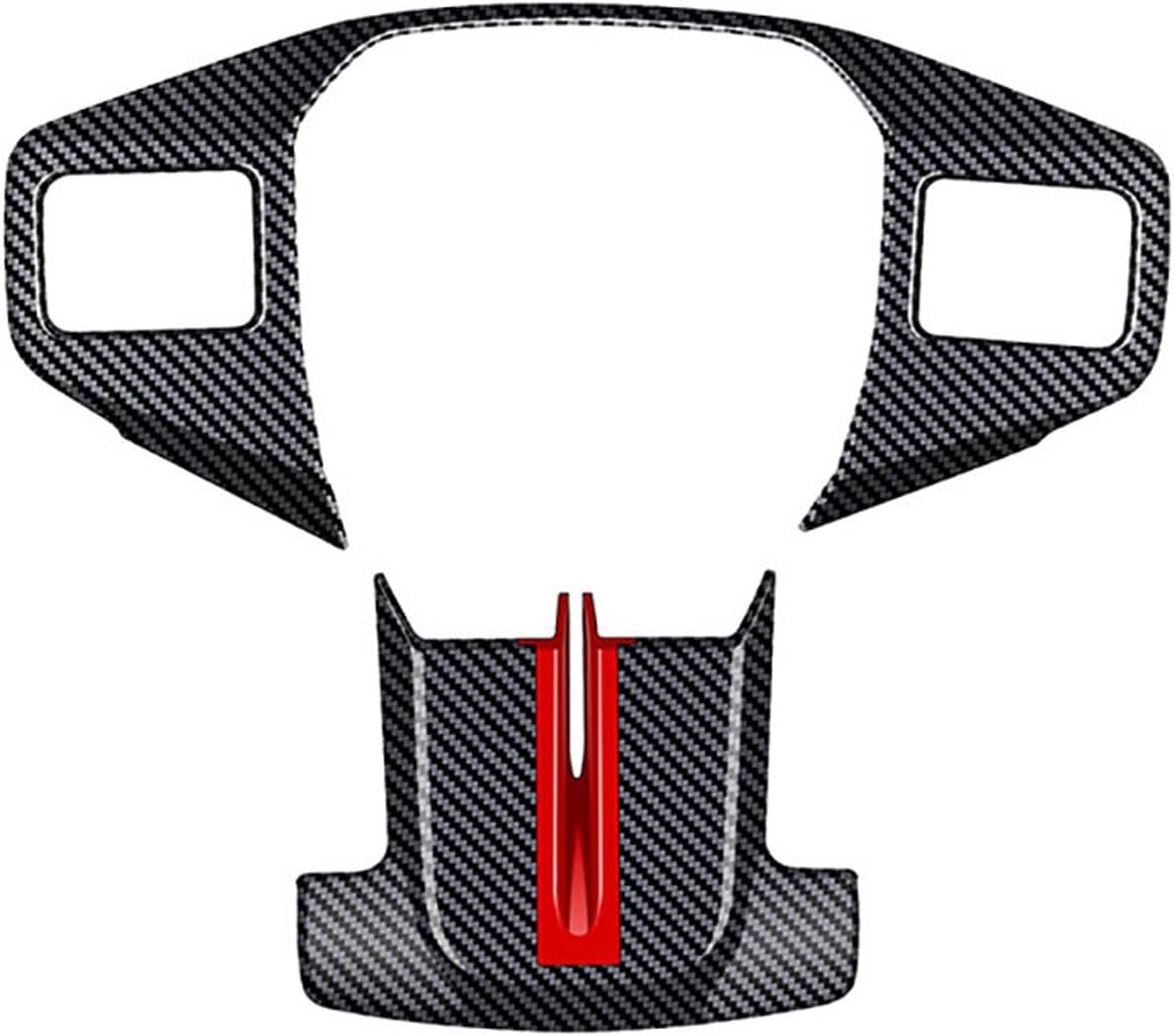 Car Accessories Compatible with Toyota New RAV4 2026 2027 Center Console Interior Button Panel Cover Trims ABS 2PCS(Carbon Fiber+Red)