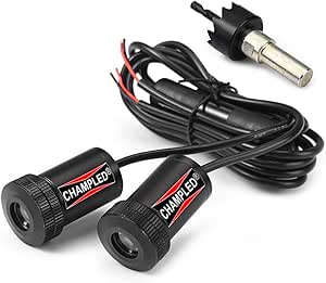 CHAMPLED For JEEP Laser Projector Logo Illuminated Emblem Under Door Step courtesy Light Lighting symbol sign badge LED Glow Car Auto Performance Tuning Accessory