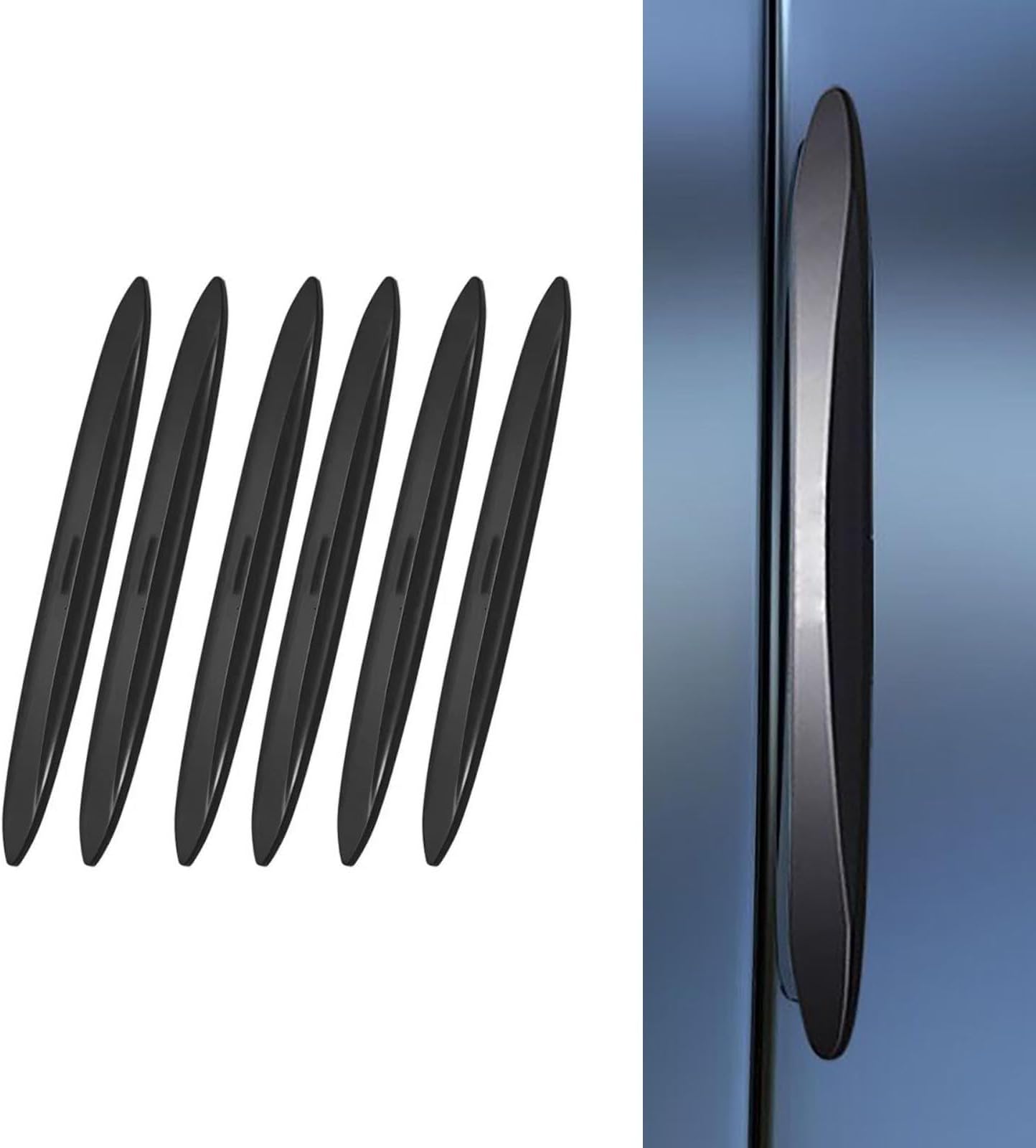 6 Pcs Car Door Edge Guards Fit for Toyota GR Supra 2026, Vehicle Side Door Anti Collision Strip Black Protective Buffer,Black