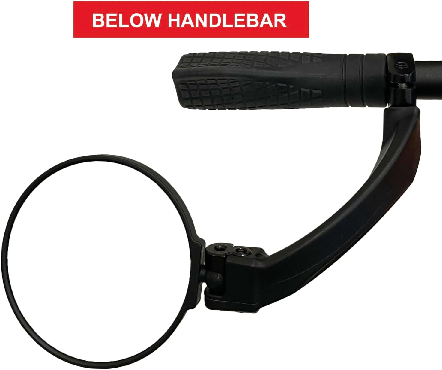 Hafny NEW Handlebar E-Bike Mirror, Round Large Surface, HD Automotive Grade Glass Bicycle Mirror, Safe Blast-Resistance Cycling Mirror, HF-M958-FR01