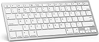 OMOTON KB066 Bluetooth Keyboard for iPad 11th/10th Gen, 10.2", Pro 13/12.9/11", Air/Mini - Ultra-Slim, iOS Hot Keys, White
