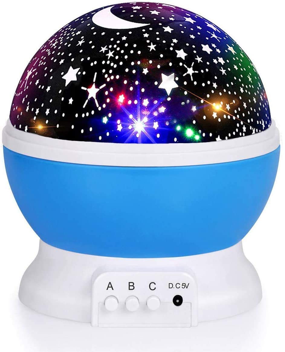 RICTLY Night Light for Kids Kids Night Light Nebula 360 Degree Rotation - 4 LED Bulbs 12 Light