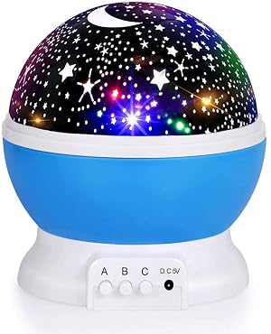 RICTLY Night Light for Kids Kids Night Light Nebula 360 Degree Rotation - 4 LED Bulbs 12 Light