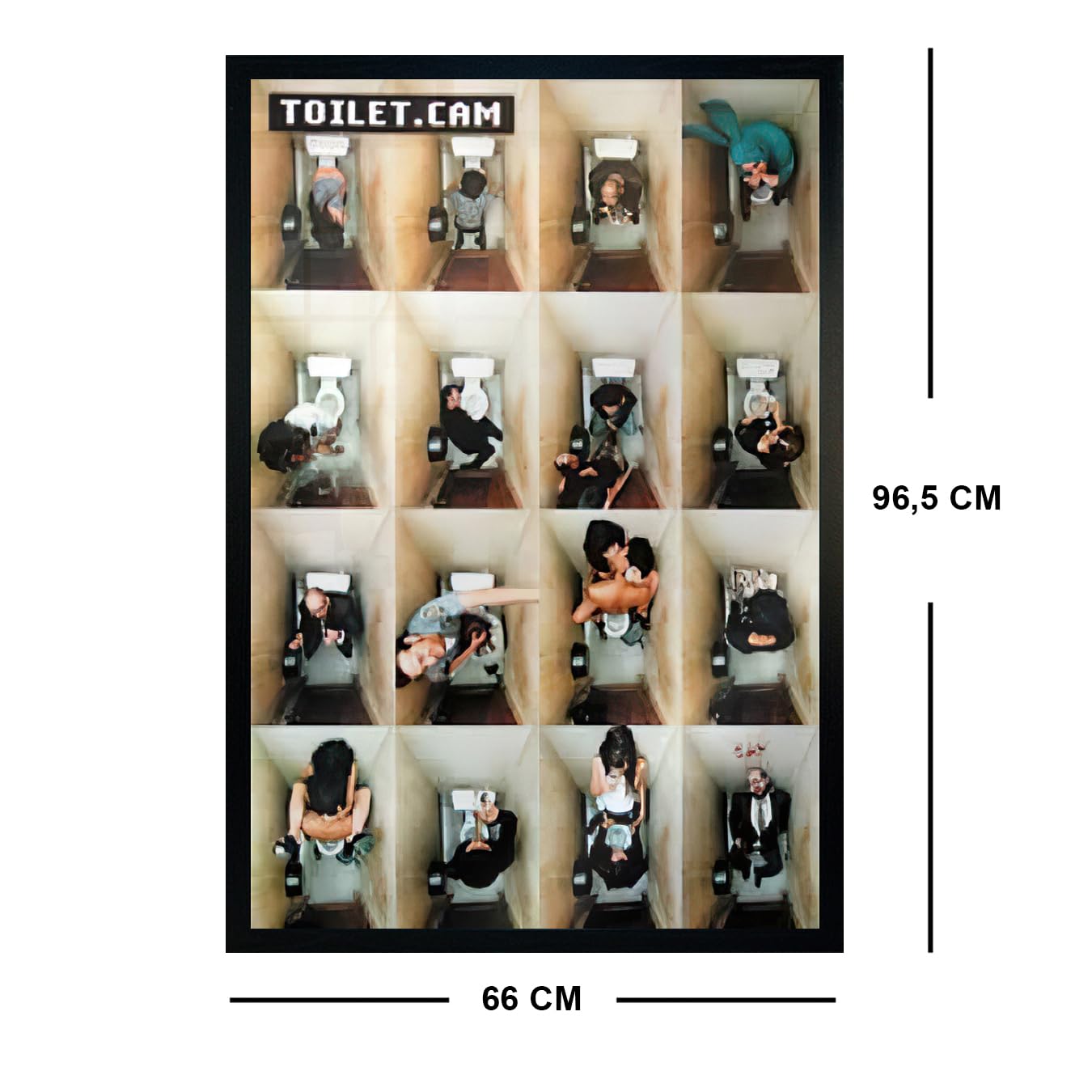 Close Up Toilet.Cam - Gerahmtes Poster (Größe: 61cm x 91,5cm)