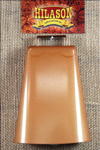Hilason 6.5 Inch Western Rodeo Bull Riding Copper Plated Steel Bull Bell #TOP4