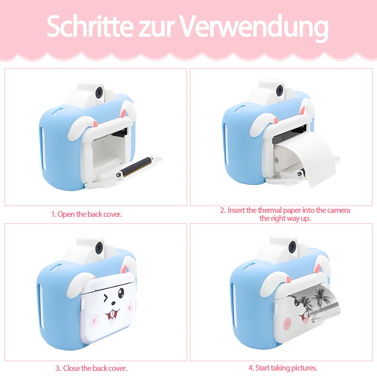 12 Rolls Thermal Printer Paper, 57mm X 29mm X 7m Instant Print Paper Printing Paper for Kids Instant Cameras Mini Photo Printer - Image 3