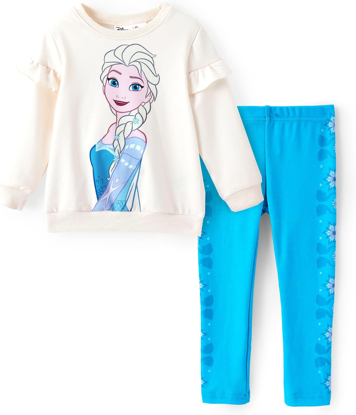 Disney Frozen Toddler Girl Outfit Girls Clothes Long Sleeve Shirt and Leggings Clothing Sets Casual Fall Pullover