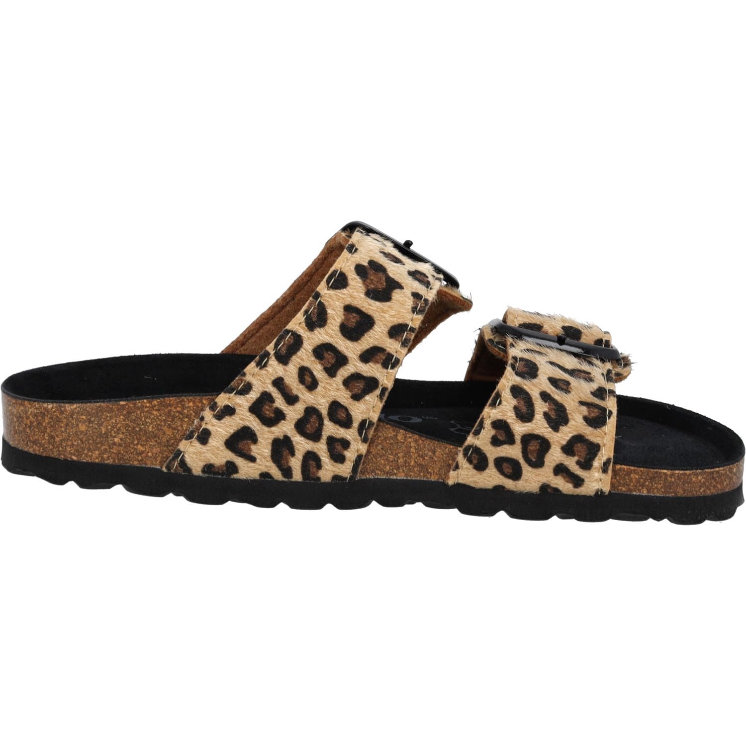 Palado Pantoletten Damen Samos GS Leo – bequeme Sandalen Made in Spain - Hausschuhe mit dämpfendem Kork-Fußbett - modische Sommerschuhe