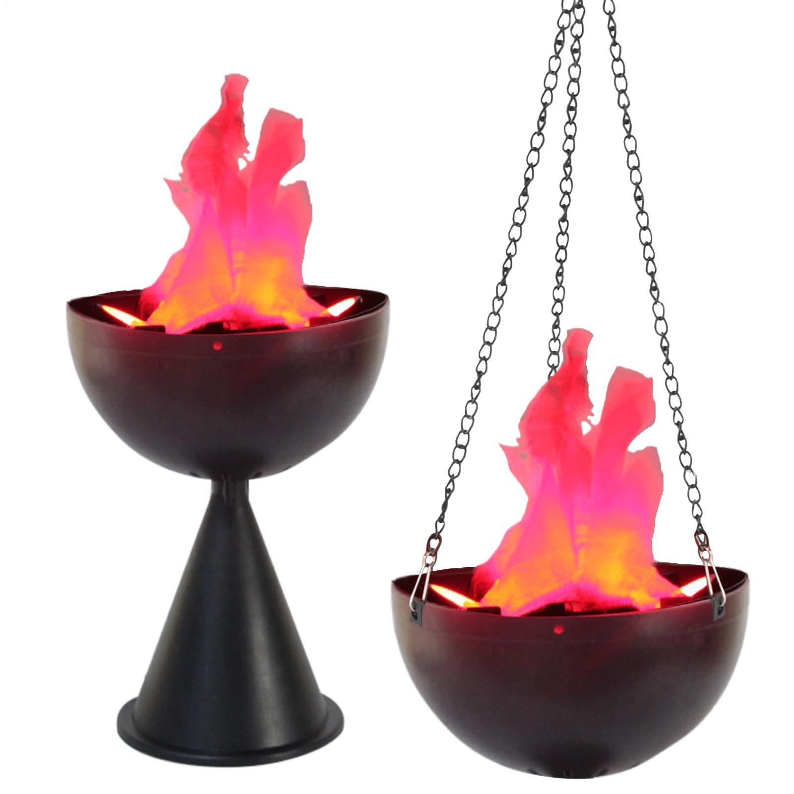 Luces de fuego falsas de halloween con utilidad para tematización segura de espacios 8