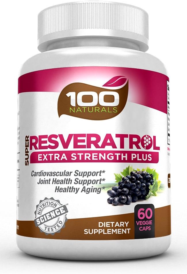 Super Resveratrol 1200mg with Pomegranate,Green Tea, Quercetin, Grape Seed Extract, Acai, Lactobacillus Acidophilus