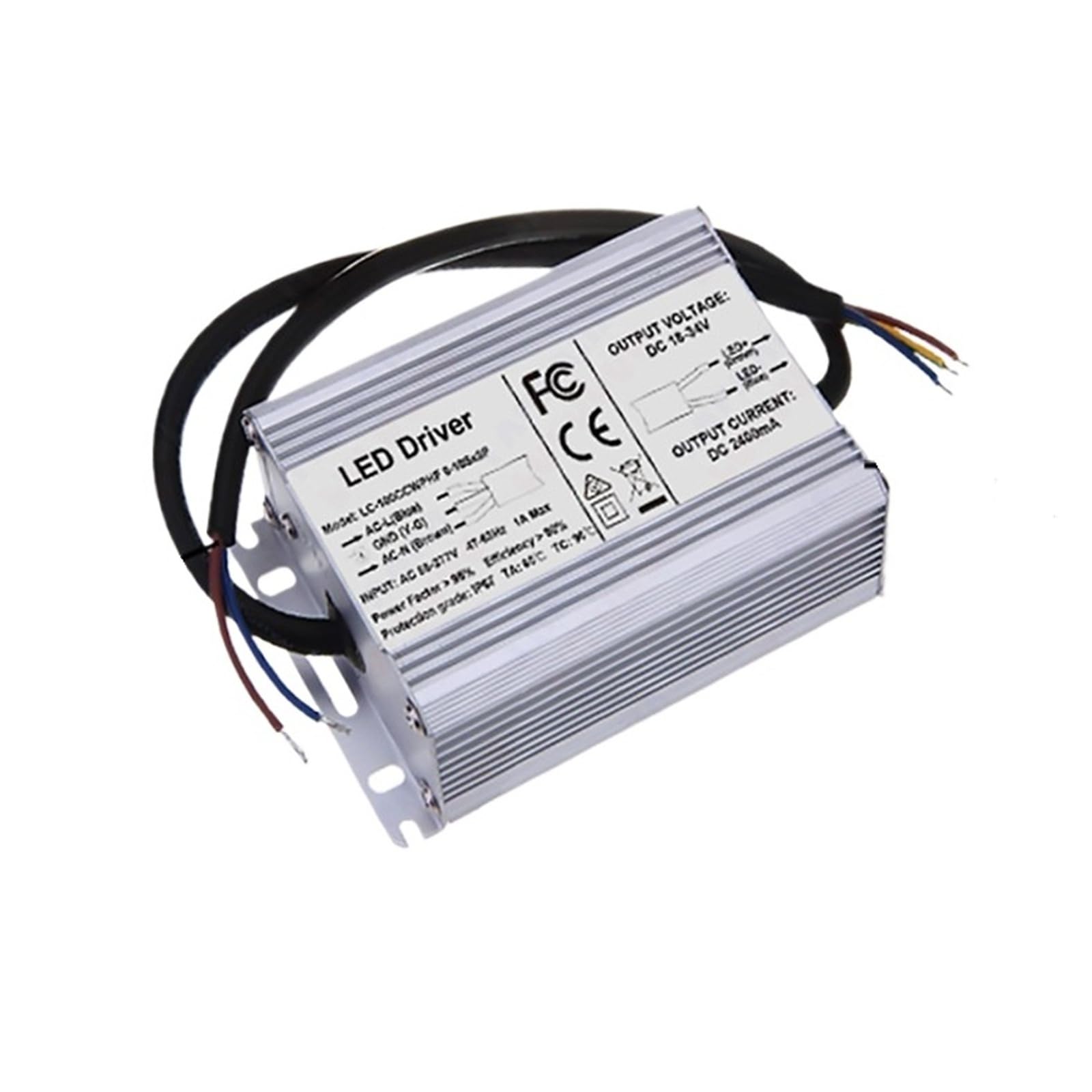 PWANUIGTE 60W 70W 80W LED Driver 2400mA 2100mA 1800mA 1500mA 1200mA 700mA Lighting Transformer(2400mA 18-34V WP S)