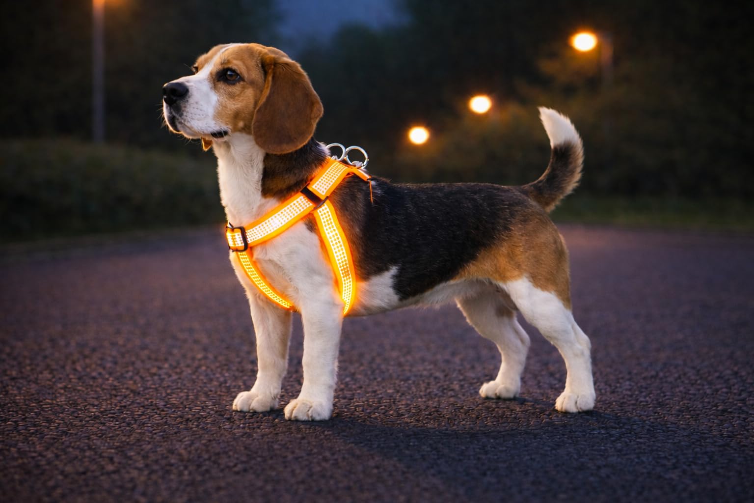 Dog Harness Step&Go Fierro Fluo orange M 35-60cm 35-60cm 20mm