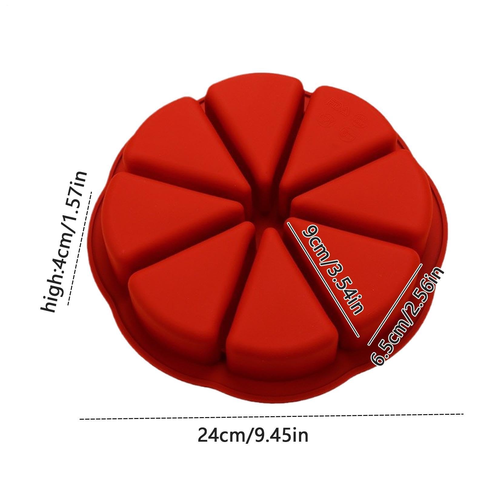 Trójkątna forma do ciasta do pizzy, 8-wnękowa, nieprzywierająca, silikonowa forma do pieczenia ciasta czekoladowego, chleba kukurydzianego, babeczek, mydła, DIY, narzędzie odporne na ciepło
