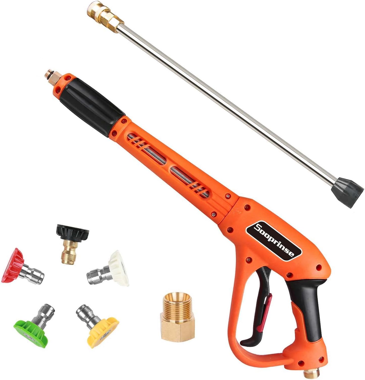 Sooprinse High Pressure Washer Gun, Power Washer Gun with