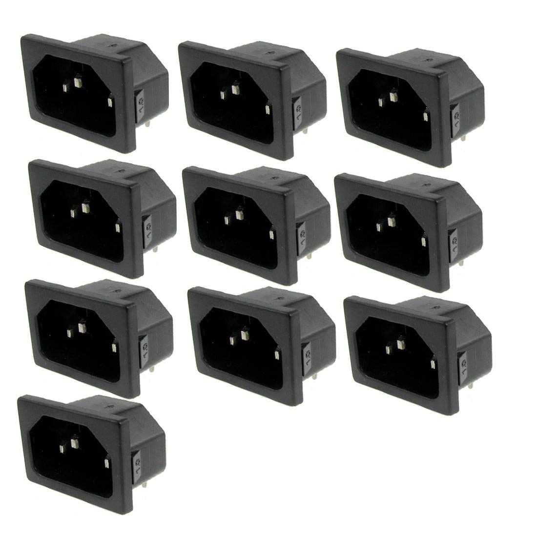 Xiatiaosann 4 Stuks AC 250V IEC320 3 Pins Stekker C14 C13 Stroom Connector Rewireable Stroomkabel Mannelijke Vrouwelijke Adapter voor PC PDU Kast Ketel, 10A AC 230V Mannelijke C14 en Vrouwelijke C13
