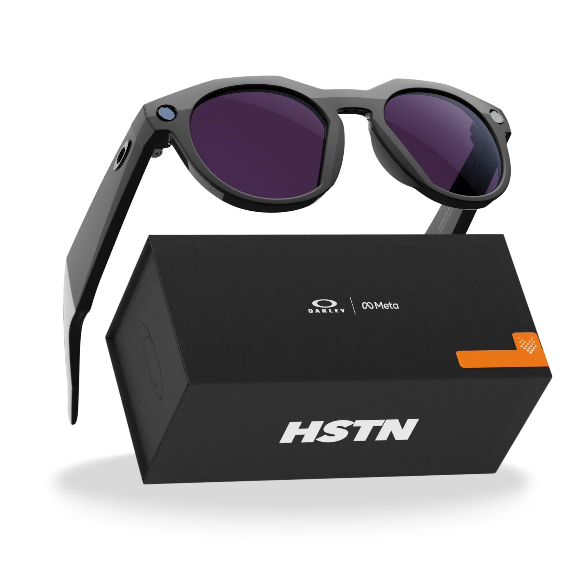 Oakley Meta HSTN, Black | Smart AI Glasses for Men, Women — Performance for Sports, Athletes — Camera, Audio, Video — 8 Hour Battery — 3K HD Resolution — Amethyst Transitions® Lenses-image-2