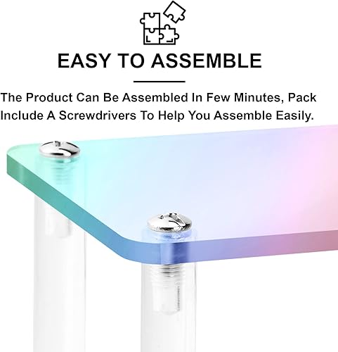 Vista 27 de Soportes acrílicos para exhibición, magdalenas transparentes, perfumes, figuritas, elevadores, soporte organizador de colonia, estantes acrílicos