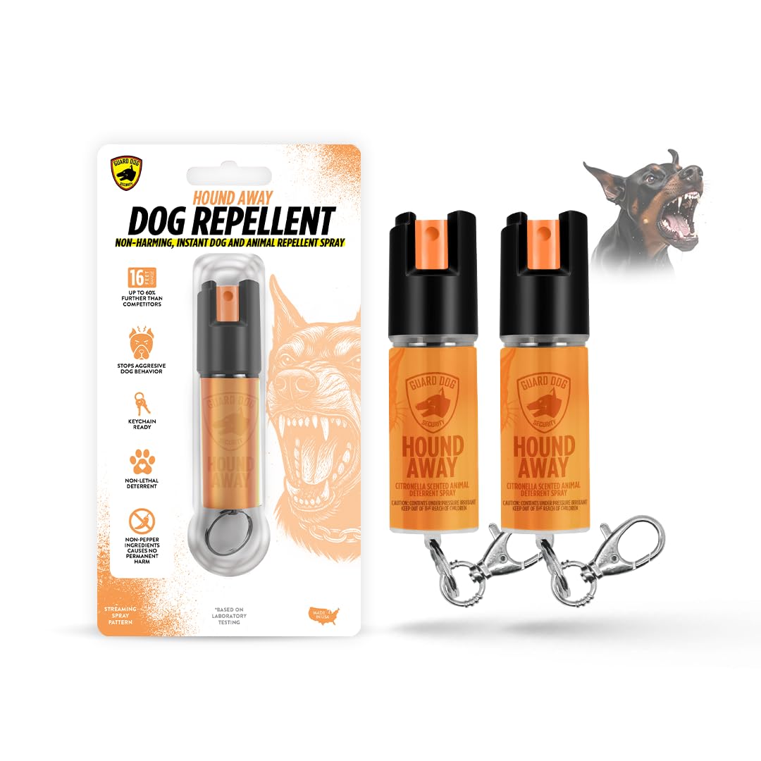 Citronella Dog Deterrent Spray, Dog Spray Self Defense, Training and Barking, Long-Range Dog Repellent, Portable Canister (0.5oz / 2oz)