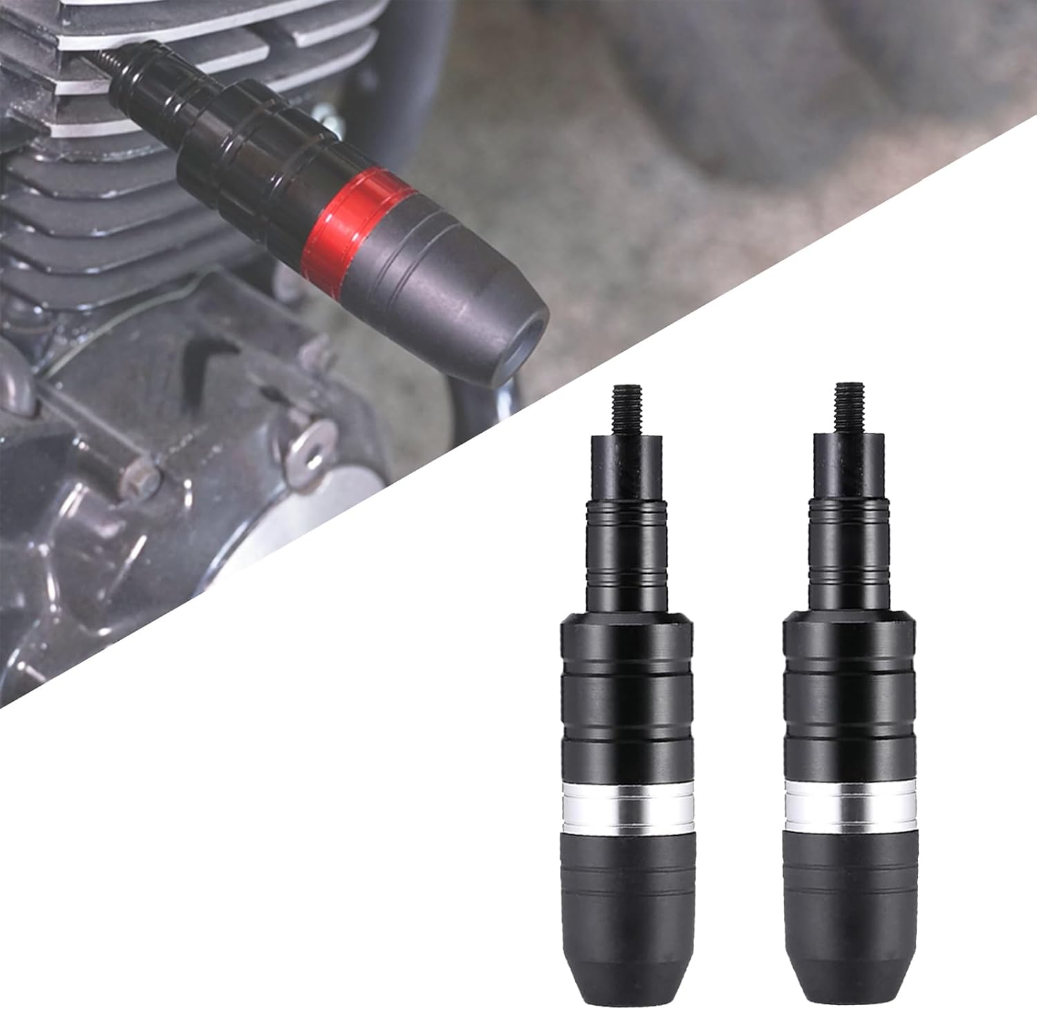 2 Pack Motorcycle Frame Sliders for Yamaha MT 07 MT07 Tracer 700 Tracer700, Anti-Fall Frame Slider Crash Protectors, CNC Aluminum Frame Slider Anti-Fall Stick, Motorcycle Accessories