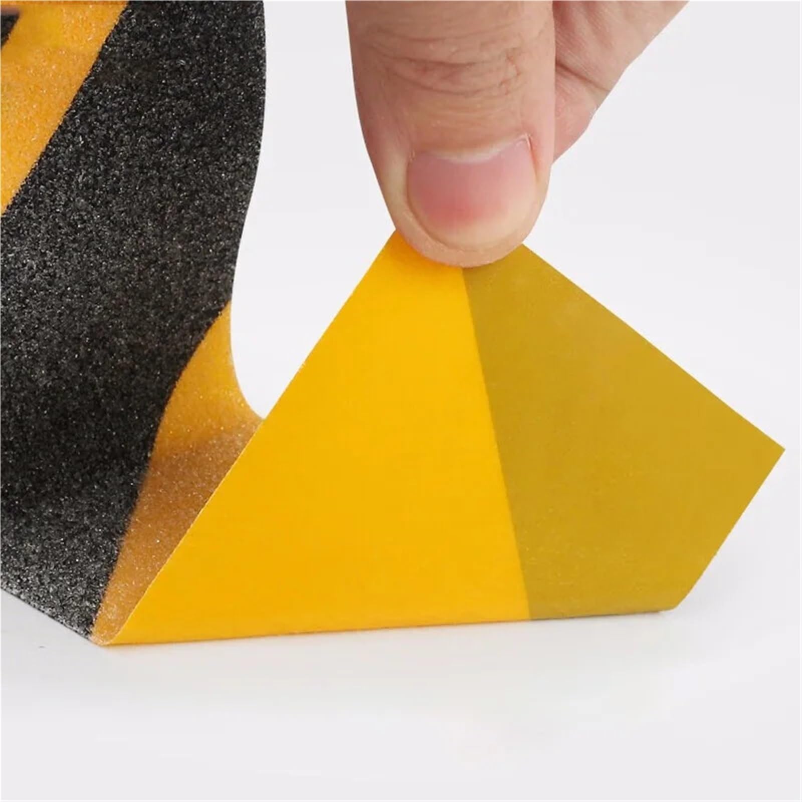 Nastro adesivo abrasivo in PVC da 5 m for scale Rampe antiscivolo for interni ed esterni per Scale(Balck-Yellow,5CM)