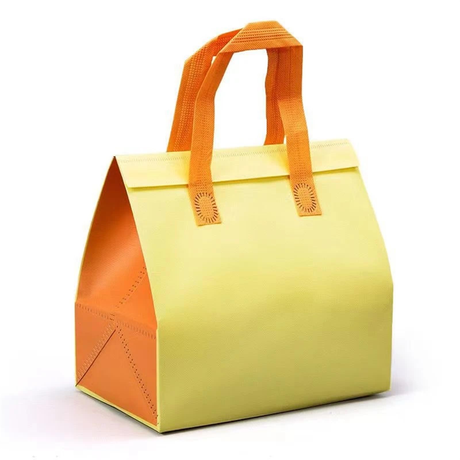 Bolsa IsotéRmica Para Comida 25 bolsas de tela no tejidas for el almuerzo, cajas de tela portátiles for alimentos, pasteles, bebidas, bolsas reutilizables for mantener el calor y el frío Termica Porta