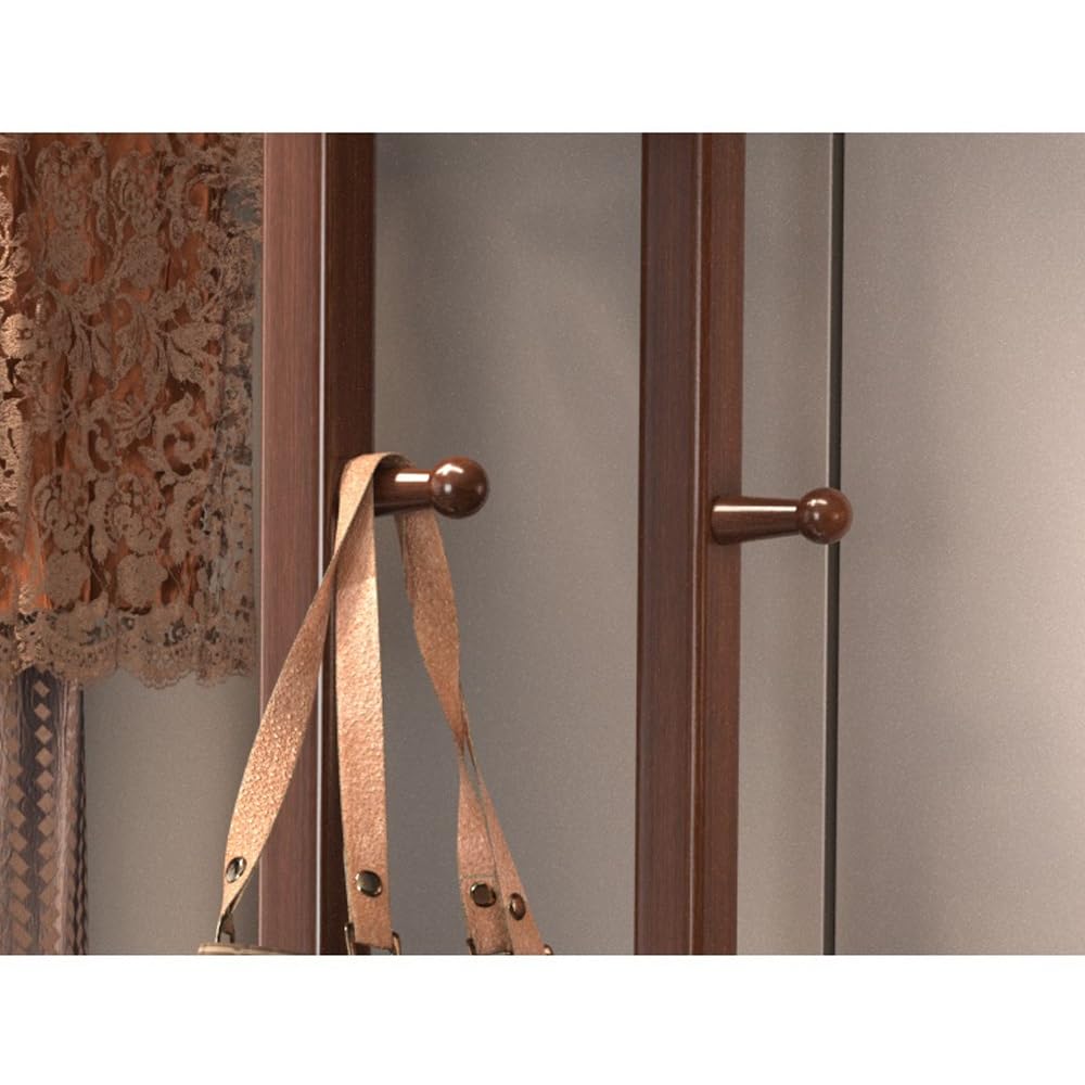 colgador de árbol Perchero de madera maciza for suelo, dormitorio, Zapatero, sala de estar, perchero con cajón, multifuncional, nuevo estilo chino, estante de almacenamiento árbol de pasillo(Wood)