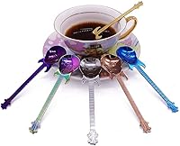Vista 7 de COMIART - Cucharas de guitarra, 4 cucharaditas de café de acero inoxidable 18/10, cucharas para remover diseño musical lindo para expreso, postre