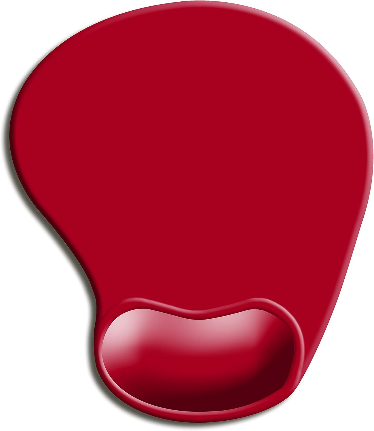 Dooke Ergonomic Mouse Pad with Wrist Support,Mouse Pads with Non-Slip PU Base for Home Office Working Studying Easy Typing & Pain Relief Red