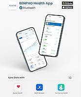 Vista 7 de RENPHO Báscula de viaje para peso corporal, báscula de baño mini para grasa corporal, báscula de peso portátil para viajar con estuche
