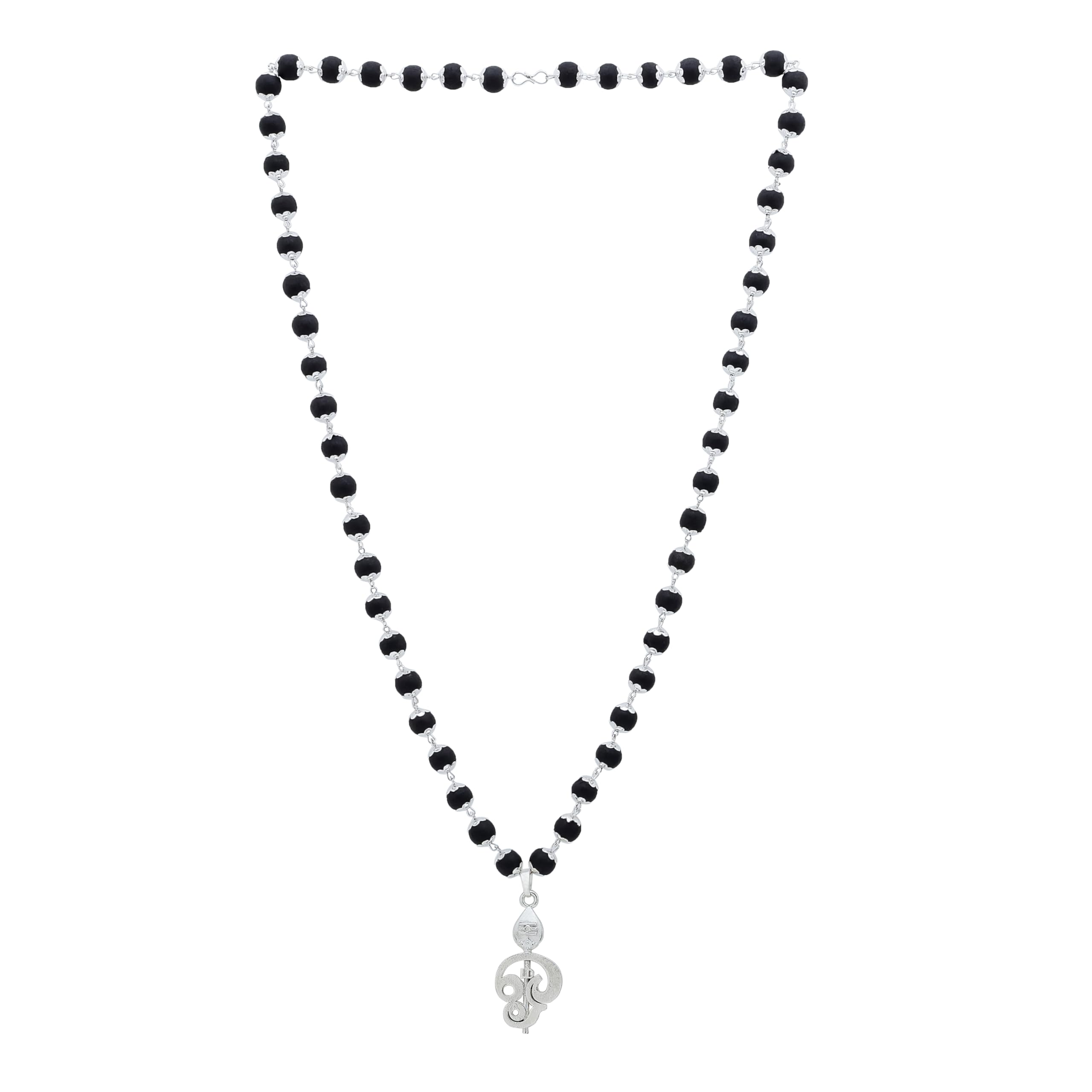 Lord Murugan Pendant with Silver Cap Karungali Mala (108 Beads) | Spiritual Jewellery for Pooja | Meditation, Protection, Positive Energy, Healing, Prayer Beads for Men & Women-image-31