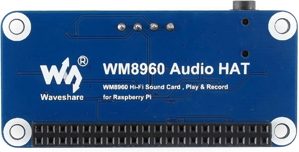 Waveshare WM8960 Hi-Fi Sound Card HAT Stereo CODEC Playing and Recording I2S Interface for Raspberry Pi Zero/Zero W/Zero WH/2B/3B/3B+