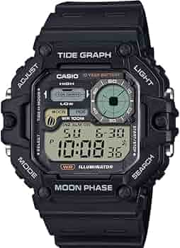 Amazon.com: Casio WS-1700H Series | Illuminator Tide Graph Moon