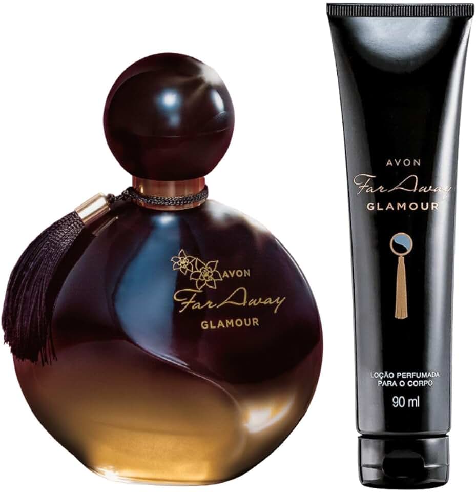 Presente Perfume e Hidratante Loção Far Away Glamour Feminino